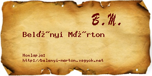Belényi Márton névjegykártya
